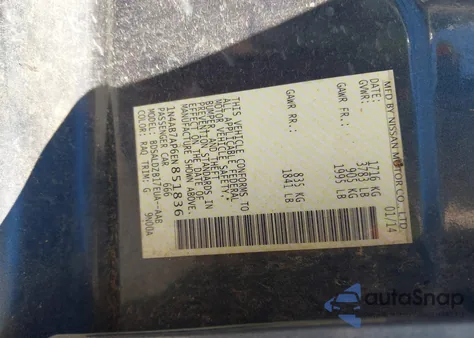 2014 Nissan Sentra Sv z USA, uszkodzony, nr VIN 1N4AB7AP6EN851836